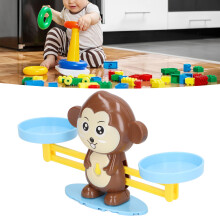 Niedliches Affen-Gleichgewicht-Mathematikspiel für Vorschulkinder, Kunststoff-Bildungsspielzeug