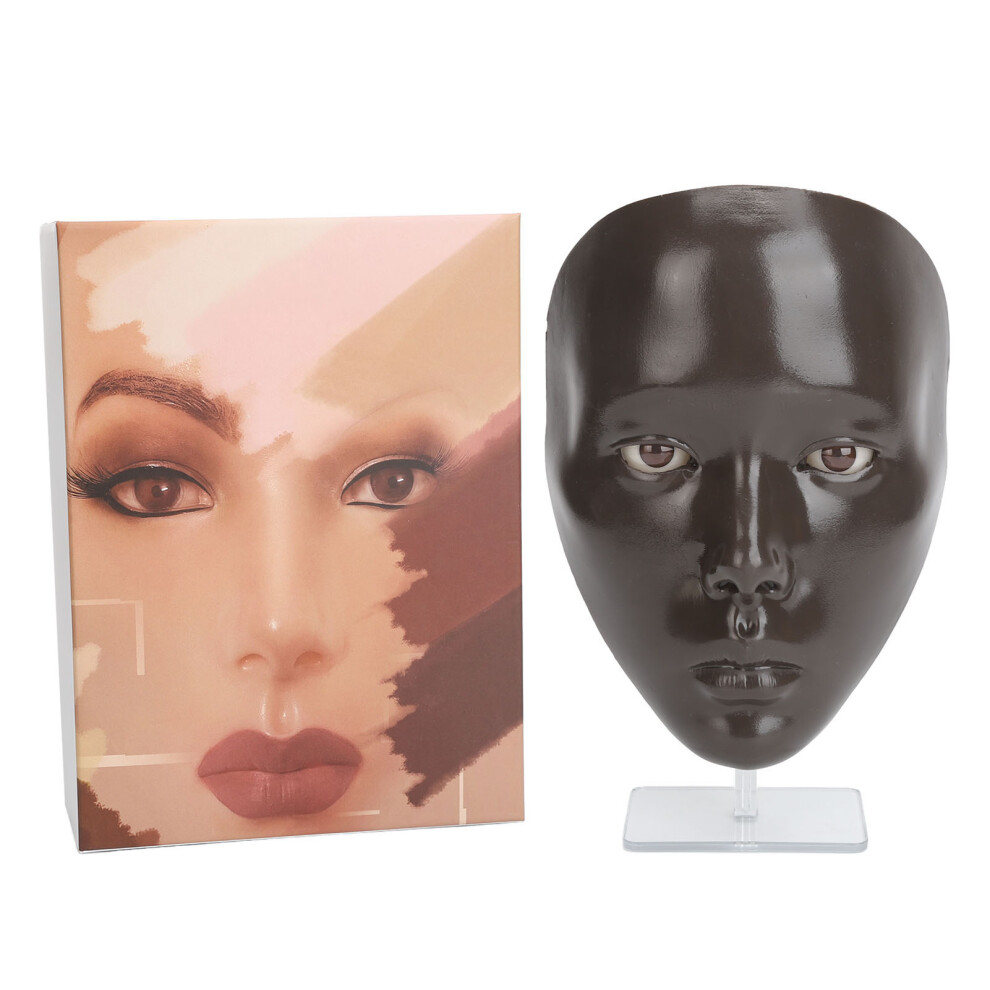 Easy To Clean Makeup Practice Face With Detachable Base, Full Face Makeup Practice With Sturdy Plastic Stand, Reusable Makeup Face Silicone Full Face