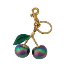 Unieke Cherry Designs-sleutelhanger met-goudgroen