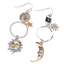 Asymmetrical Earrings Greek Mythology Face Sun-ear acupuncture