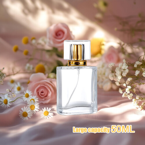 Nachfüllbare Parfüm-Sprühflasche aus Glas Gold 50 ml 2