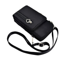 Kleine Umhängetasche für Handy Nylon Black