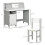 Homcom HOMCOM 2 PCs Childrens Table and Chair Set w/ Whiteboard Storage - Grey 3