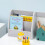 Homcom HOMCOM 2 PCs Childrens Table and Chair Set w/ Whiteboard Storage - Grey 7