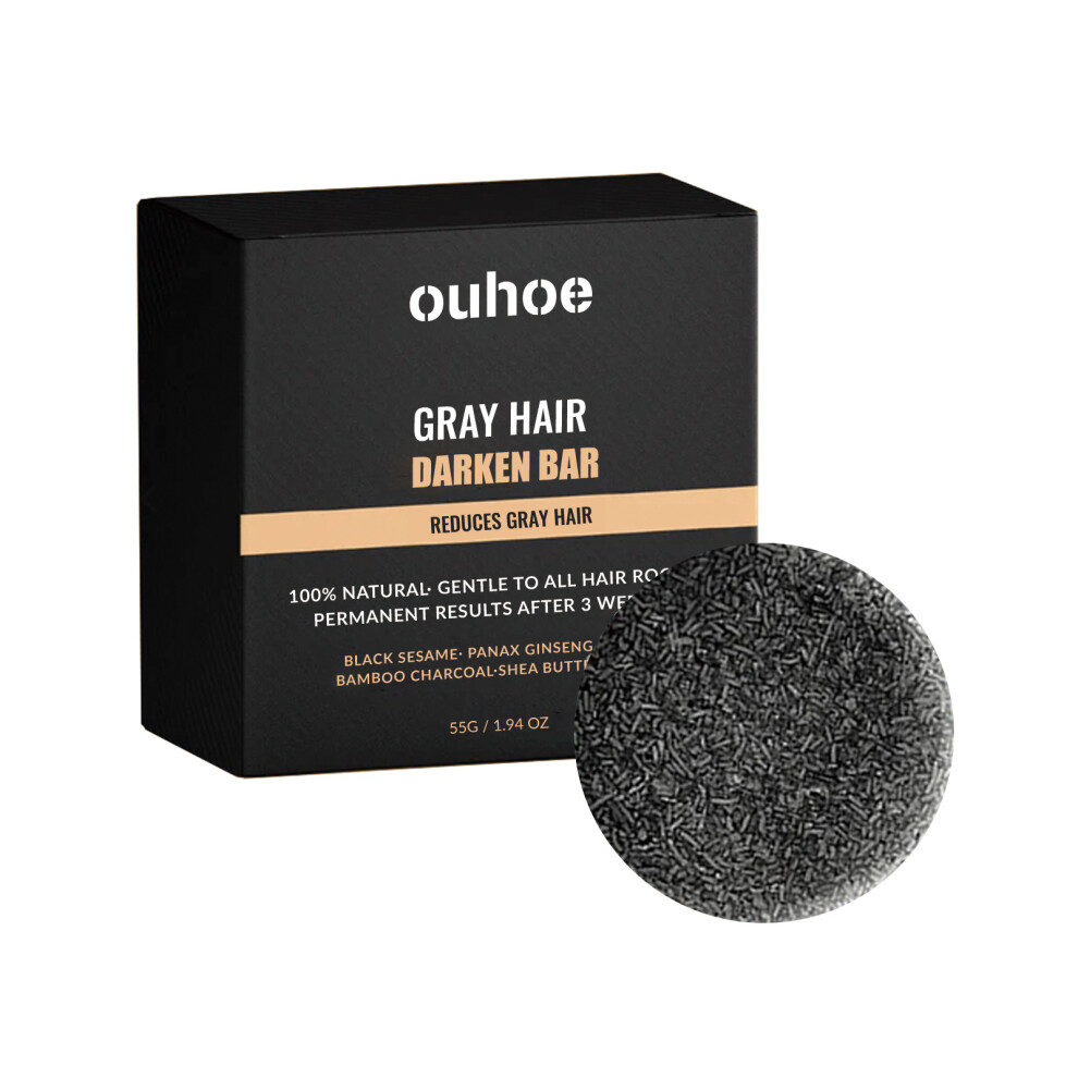 (55g) Black hair soap, maintain black hair, solid hair massage, moisturize hair, black hair soap, black hair cleaning care