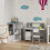 Homcom HOMCOM 2 PCs Childrens Table and Chair Set w/ Whiteboard Storage - Grey 9