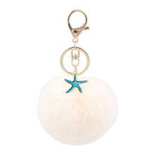 Lebhafte, weiche Schlüsselanhänger-Ornament mit Seestern,-Beige