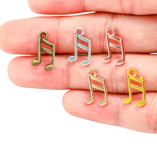 Breloque en forme de Note musicale, pendentif en-Bleu antique 1