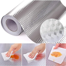 Papel pintado ignífugo, resistente al calor y al agua, autoadhesivo para salpicaderos de cocina, armarios y encimeras, removible, color