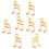 Breloques en forme de Note musicale, 100 pièces, pour-Or Rose 5