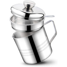 Kitchen Efficiency Masterpiece: Stainless Steel Oil Strainer Pot, Ergonomic Handle For Safe And Easy Oil Management