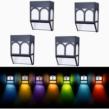 Luce solare da recinzione per esterni, luci solari impermeabili da parete per terrazza, recinzione, patio, parete esterna, cortile, sentiero e