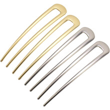 Elegantes accesorios para el cabello en forma de U, palillos con aspecto de carey para peinados versátiles (juego de 4)