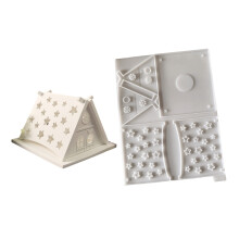 Siliconen mal voor miniatuur huisvormige decoratie Siliconen mal