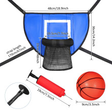 Einfach zu installierendes Trampolin-Basketballkorb-Set, kein Werkzeug erforderlich, wasserdichter Basketballkorb, weiches Basketballspielzubehör,