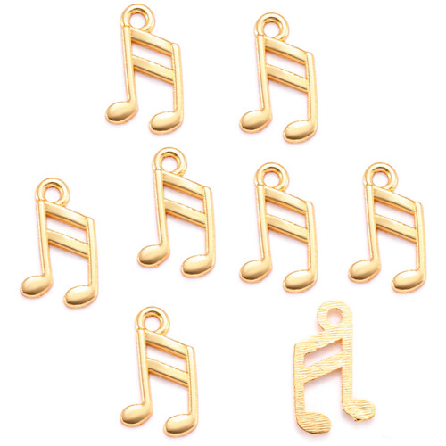 Set of 100 Musical Note Pendants for Unique-Antique Silver 1