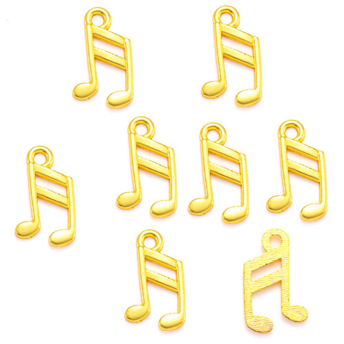 Set of 100 Musical Note Pendants for Unique-Antique Silver 2
