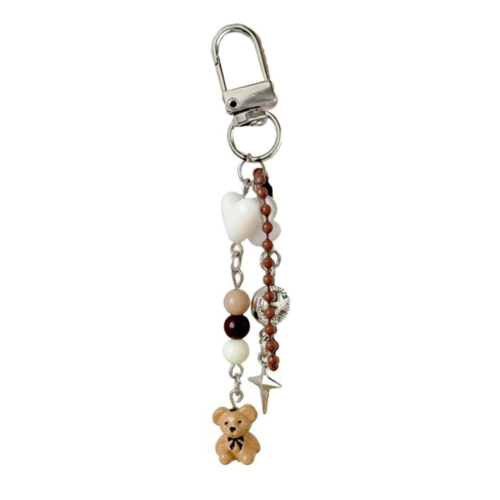 Eye Catching Bear Bag Phone Charm Adorable- Bear Lock Brown 7732000735943