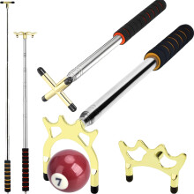 Removable Brass Bridge Heads, Multiple Shot Positions with Non-Slip Grip, Smooth Sliding Bridge for Precision Shot Support, Ergonomic Handle Design,