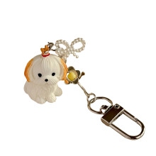 Charm Dog Themed Phone Charm Portable Keyring-Bow lock