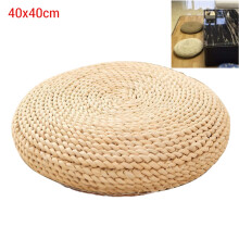 Almofada de meditação tecida à mão, respirável, macia e confortável, estilo vintage, almofada de chão, almofada redonda artesanal estilo