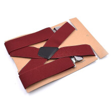 Hochleistungsfähige, große Arbeitshosenträger für Herren, 5 cm breit, mit 4 starken Clips und verstellbaren elastischen Hosenträgerriemen.