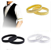 pares de ligas de manga antideslizantes para camisas, ligas de metal elásticas para mujeres y hombres.