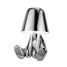 Touch-Tischleuchte mit nordischer Denker-Statue als Nachtlicht, warmweiß dimmbare Nachttischlampe für Schreibtisch oder Arbeitszimmer
