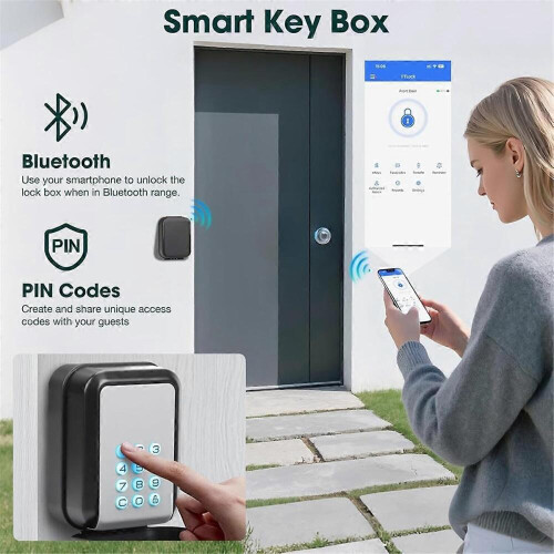 Smart nyckellåslåda Elektronisk Bluetooth-låslåda med app-kontroll 2