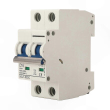 Interruttore automatico miniaturizzato 2P 16A per impianti fotovoltaici, protezione da sovraccarico DC500V, montaggio su guida DIN