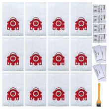 Ersatz-Staubsaugerbeutel, 12er-Pack, kompatibel mit Miele AirClean 3D Efficiency FJM-Filtern
