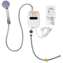 Durchlauferhitzer für Dusche, 220 V, Badezimmerarmatur, Warmwasserbereiter, 3500 W, Digitalanzeige, EU-Stecker
