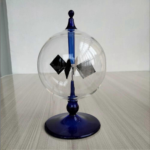 4 Blades Rotating Glass Windmill Solar Powered Crookes Radiometer Light Mill/Educational Teaching Study Tool A 2