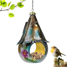 Lampe solaire suspendue pour mangeoire à oiseaux d'extérieur