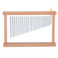 Carillon a vento con telaio in legno con fascio sonoro, 20 toni, con strumento a percussione e bastone, decorazione A