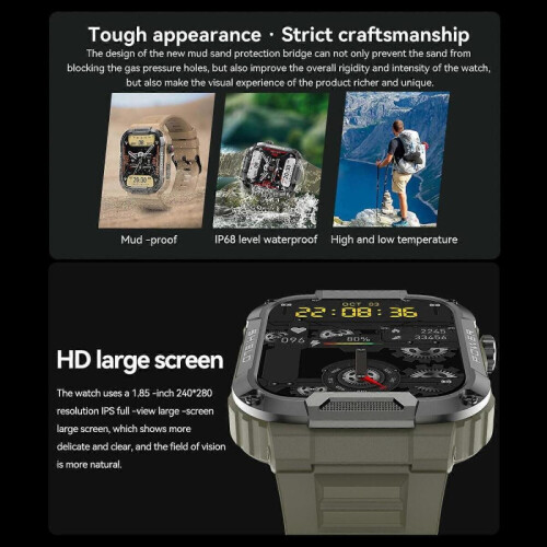 MK66 Smartwatch, Full-Touchscreen, Bluetooth-Anruffunktion, Outdoor-Sportuhr 2