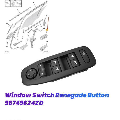 Front Left Electric Window Switch Button 96749624ZD for 208 2008 SAU54270 Driver Lifter Switch 2