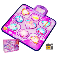 Interactive Dance Mat for Girls, Piano Mode Dance Pad with LED Lights, Electronic Music Game with 9 Built-in Music and 7 Game Modes, Educational