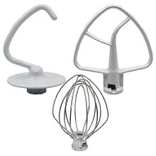 Mixer-Set für KSM150 inklusive Knethaken, Schneebesen und beschichtetem Flachrührer, 3-teiliger Standmixer