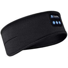 Draadloze Bluetooth sporthoofdtelefoon met slaapmasker, elastische muziekhoofdband voor een actieve levensstijl.