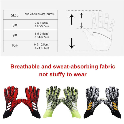 Rutschfeste Fußballtorwarthandschuhe mit Fingerschutz 2