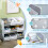 ZONEKIZ ZONEKIZ Storage Unit w/ 9 Removable Storage Baskets for Nursery Playroom - Grey 5
