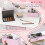 ZONEKIZ ZONEKIZ Kids Dressing Table with Mirror and Stool, Drawer, Storage Boxes - White 5