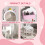 ZONEKIZ ZONEKIZ Kids Dressing Table with Mirror and Stool, Drawer, Storage Boxes - White 6