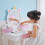 ZONEKIZ ZONEKIZ Kids Dressing Table with Mirror and Stool, Drawer, Storage Boxes - White 7