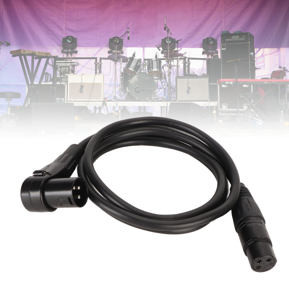 Xlr Right Angle Male To Female Microphone Cable 4.9Ft, Plated Silver 6921369179920