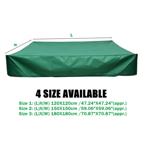 Green Sandbox Cover Model 150x150cm Protective 1