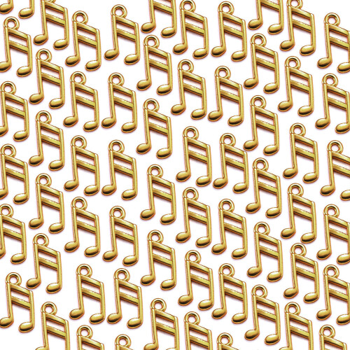 Breloques colorées en forme de Note musicale, 100-Bleu antique