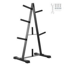 Soporte para placas de peso-Duoku-Cuadro en A-para placas de 1 Pulgadas-Capacidad de 500 lb-Negro y Perfecto