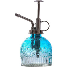 Mehrzweck-Glasbehälter, feiner, verstellbarer Sprühkopf im Vintage-Stil, ergonomisch geformte, lange Düse mit metallisch lackiertem Pumpendeckel,